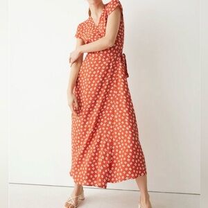 & Other Stories Orange Geo Maxi Dress